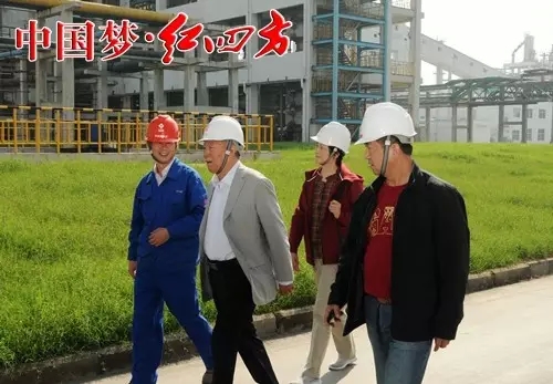 中国纯碱工业协会会长王锡岭(左二)在纯碱装置现场调研 中国纯碱工业协会会长王锡岭(左二)在纯碱装置现场调研